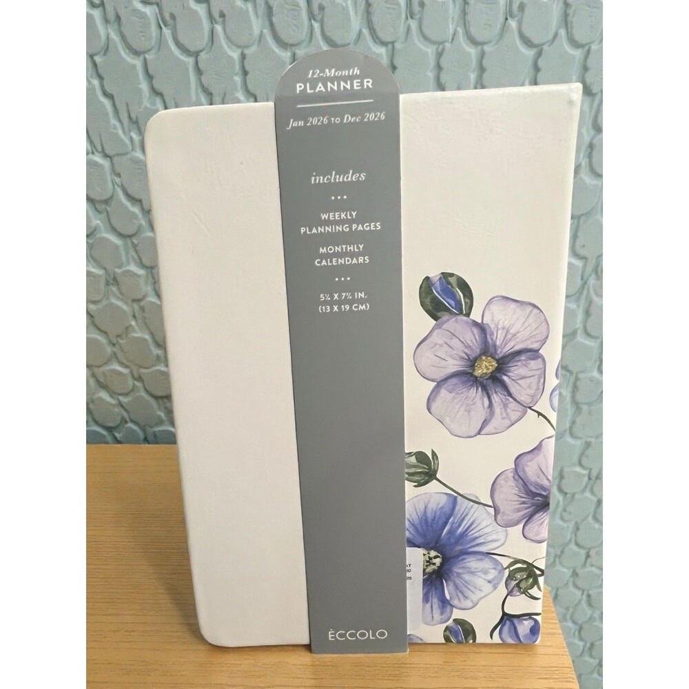 Eccolo 2026 Large Agenda Planner, 12 Month Jan- Dec Monthly & Weekly Planner